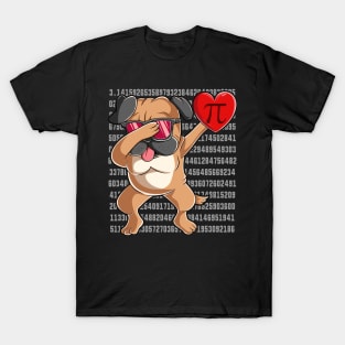 Dabbing Pug Happy Pi Day Funny Math Lover Gift T-Shirt